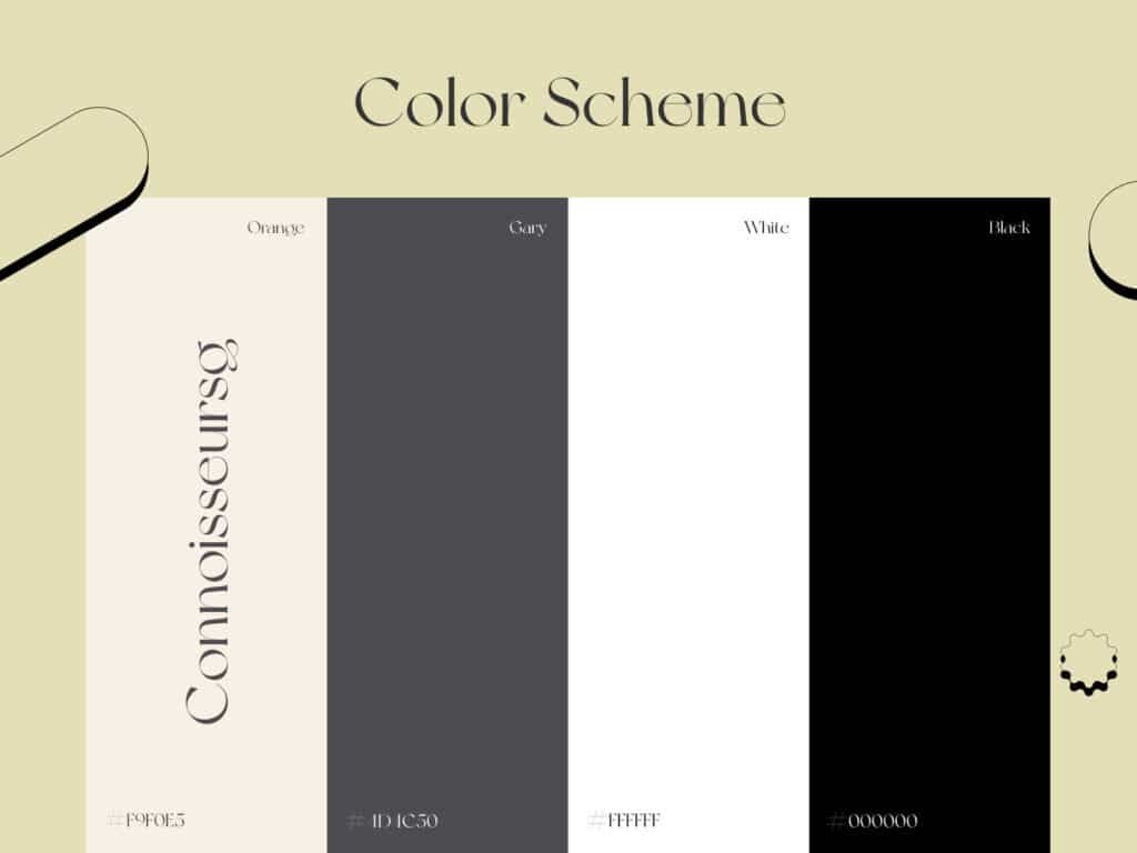 Cat breeder website color scheme showing neutral palette