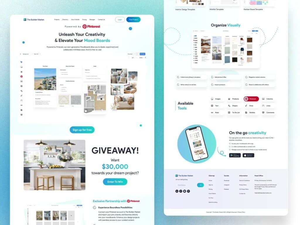 Finance management platform UI showing task boards and workflow tools