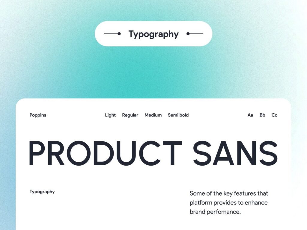 Finance platform typography design showcasing font hierarchy and readability.