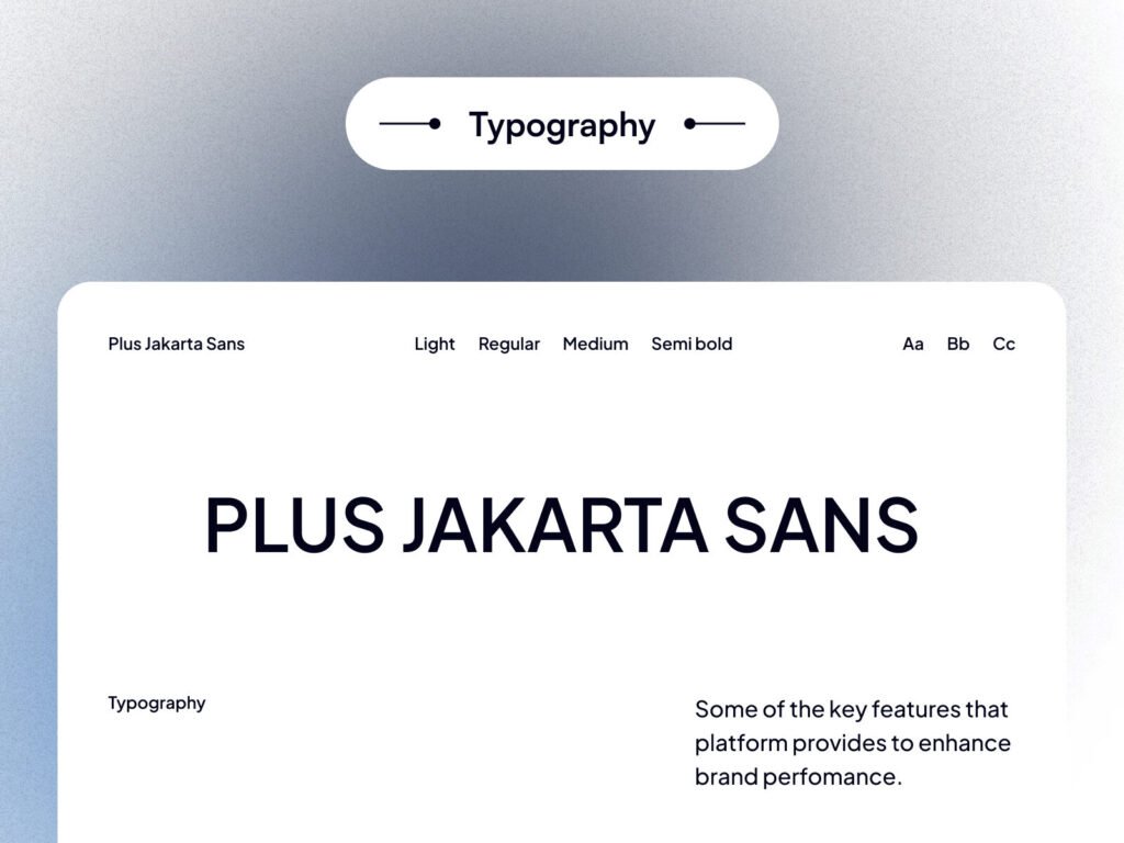 Medical website UI UX design typography using Plus Jakarta Sans