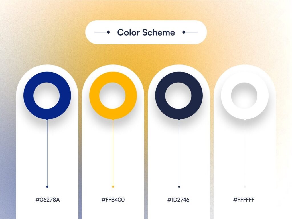 color palette used in modern plumbing service website design by Devoq Design