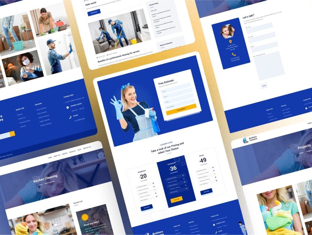 Plumber booking website design with simple online appointment form