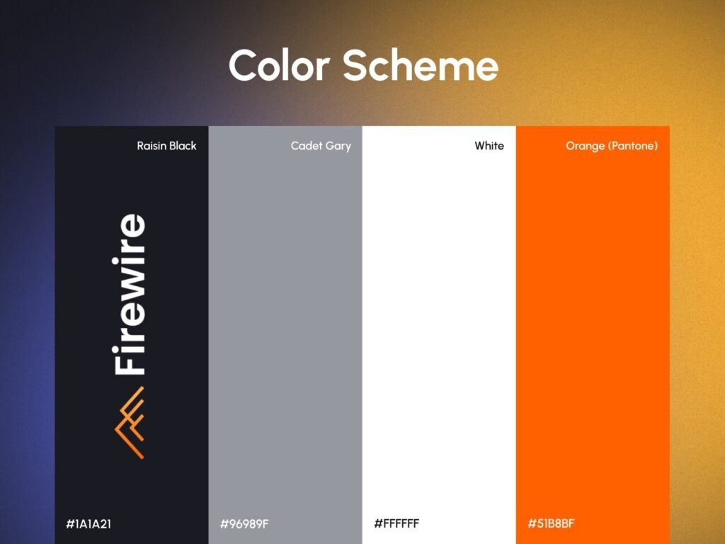 Modern search marketing website design dark orange color scheme