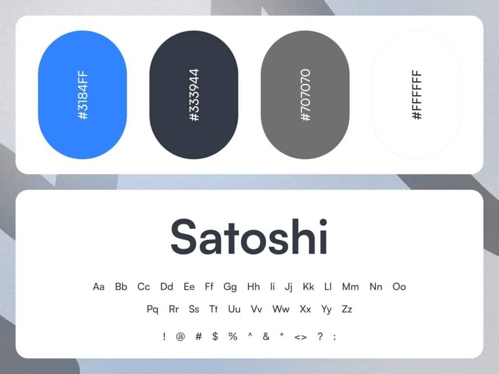 SaaS product website UI design color palette typography design system