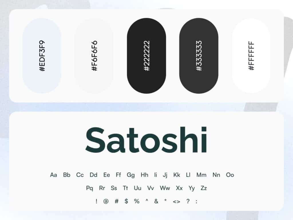UI typography and color palette system for relocation website design modern dashboard