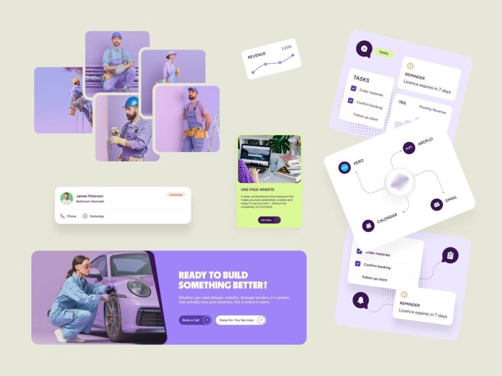 AI assistant SaaS UI integrations with CRM calendar email automation tools
