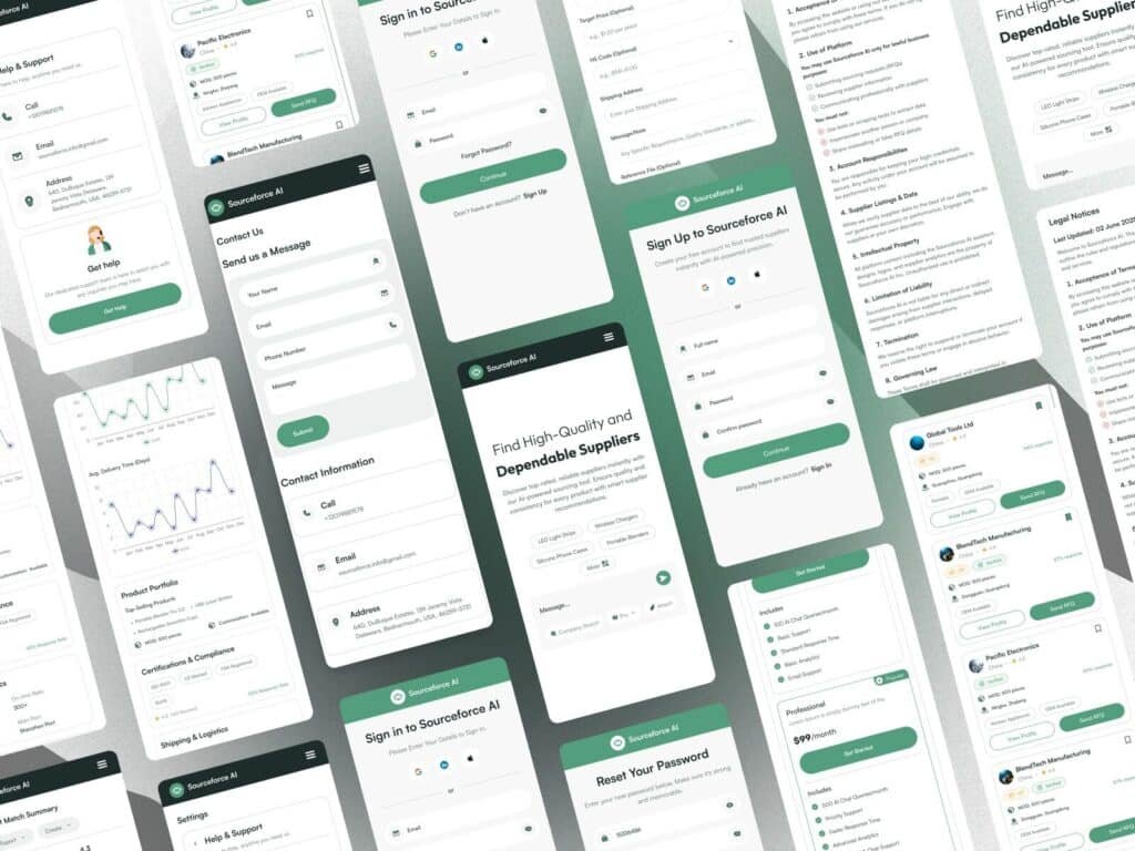SaaS sign in sign up and email verification interface