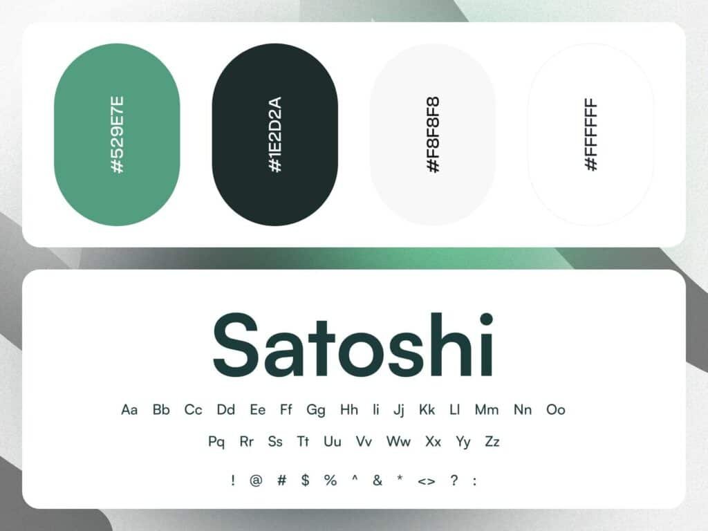 Sourceforce AI color palette and typography branding system