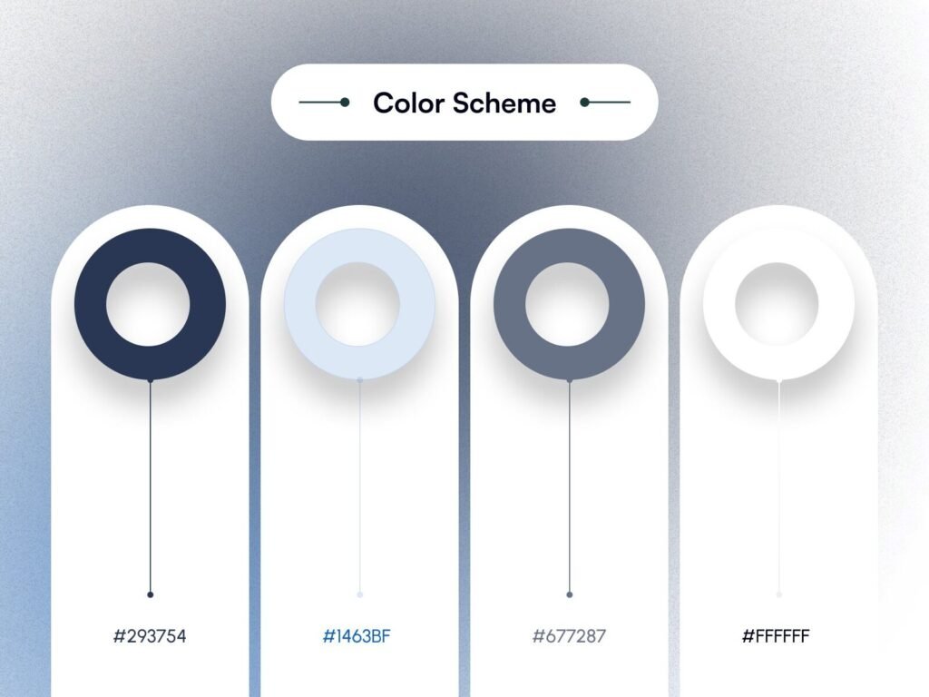 Healthcare app color palette design
