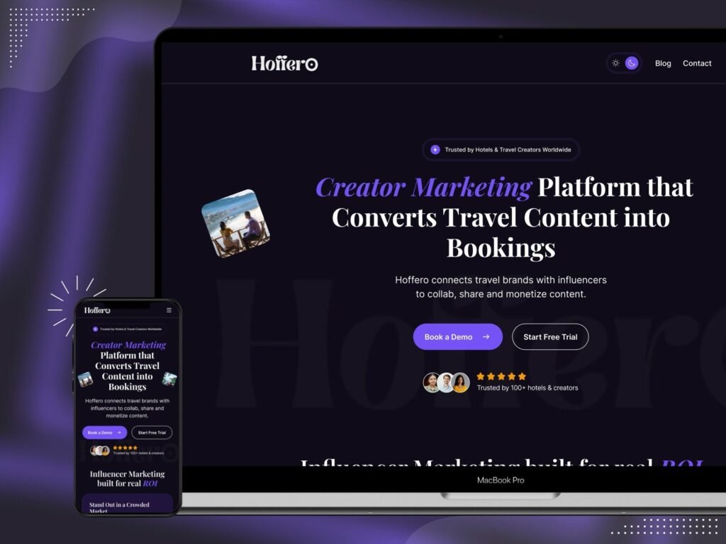 Travel creator marketplace platform for hotel influencer collaboration and partnership management