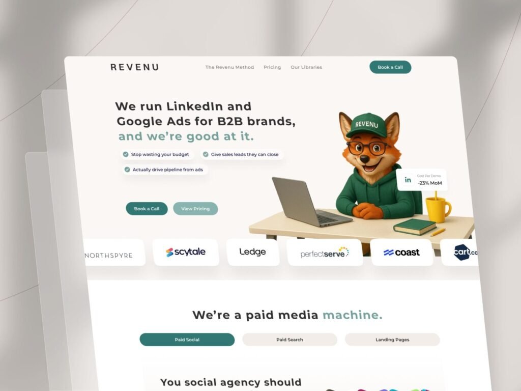 Responsive B2B Website Design with modern UI UX Design, clean interface, and conversion-focused homepage layout