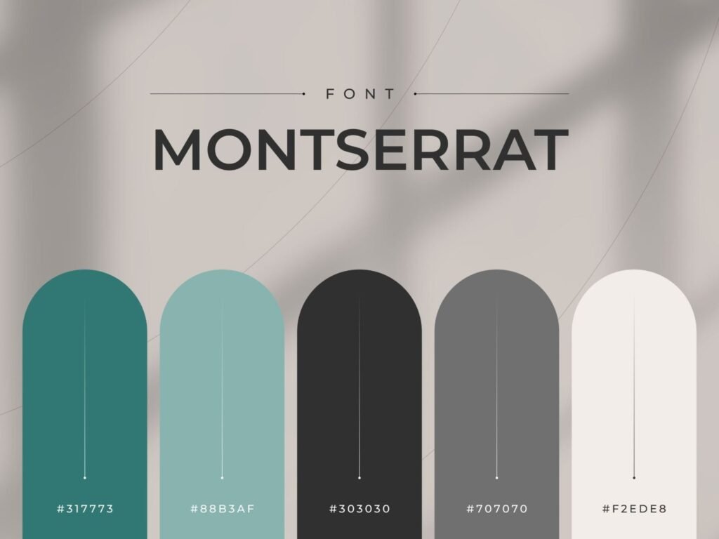 UI UX Design style guide featuring typography, brand colors and modern design system for SaaS and B2B websites