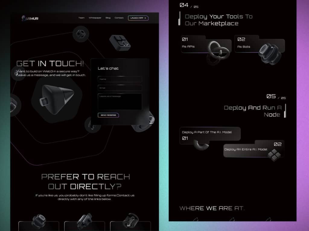 Cybersecurity Website Design featuring trust-building UI UX Design and futuristic interface