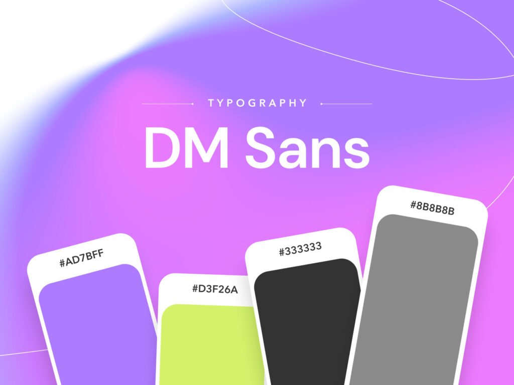 FinTech design system featuring typography, color palette and branding guidelines