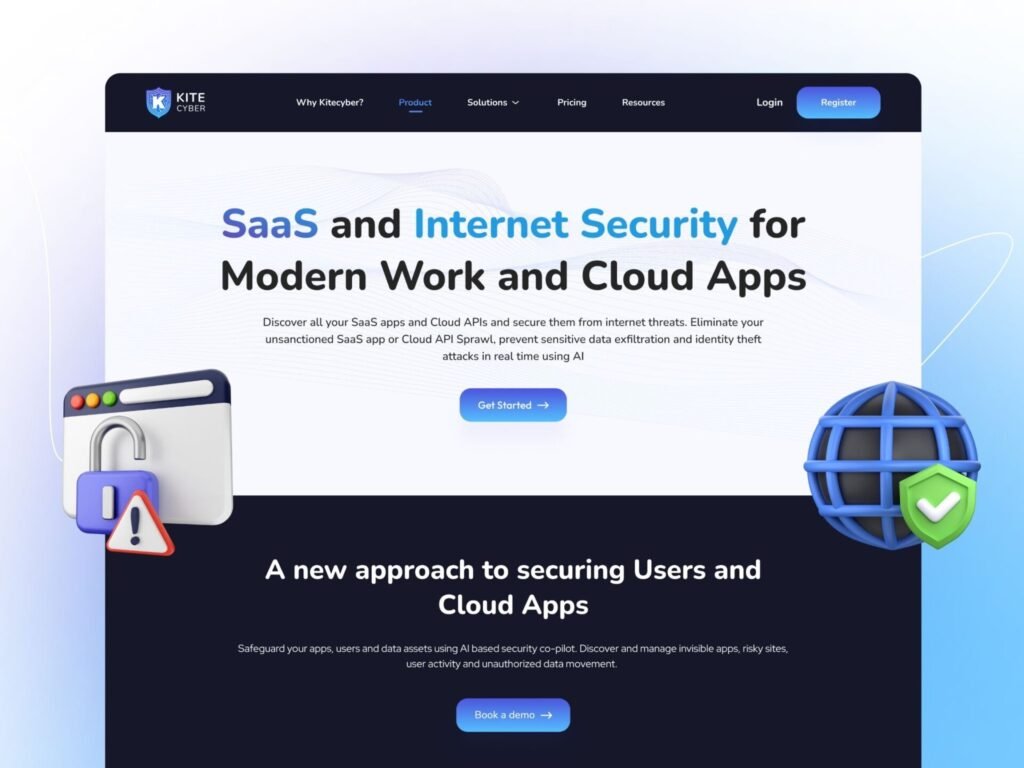 AI SaaS Security Platform Homepage
