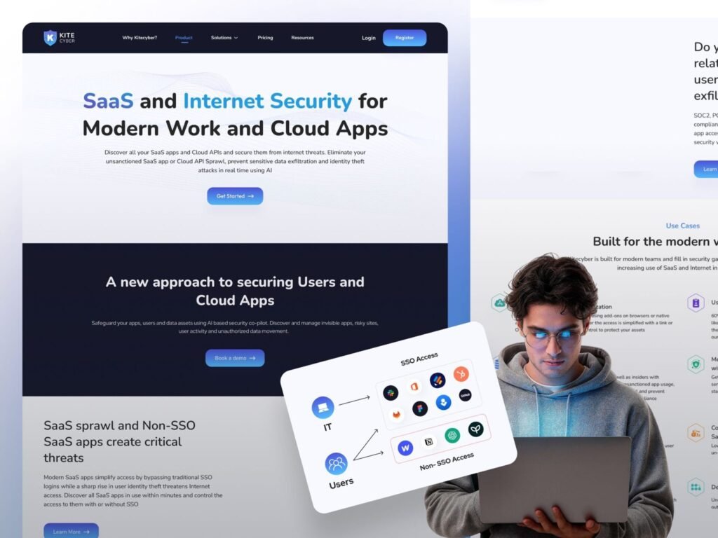 AI SaaS product website design