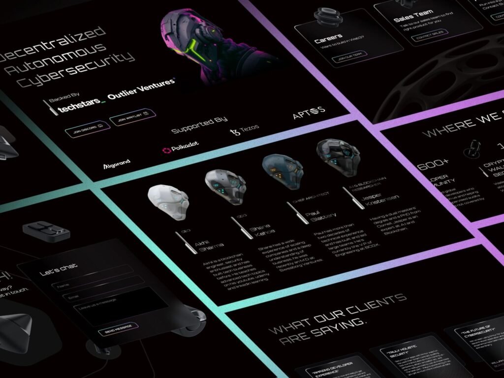 Futuristic typography system in AI assistant SaaS UI design featuring modern fonts, bold headlines and clean UI UX hierarchy