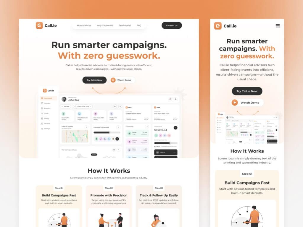 Responsive Financial Advisor Website UX