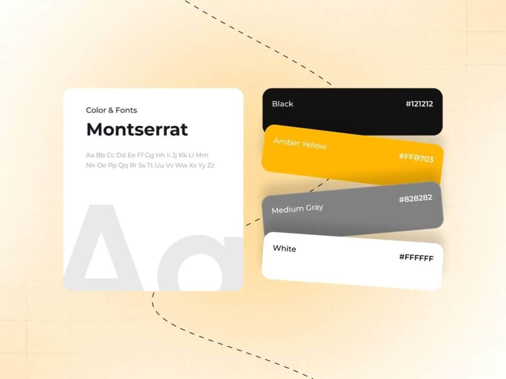 Habit Tracker App Design system with typography, color palette and reusable UI components