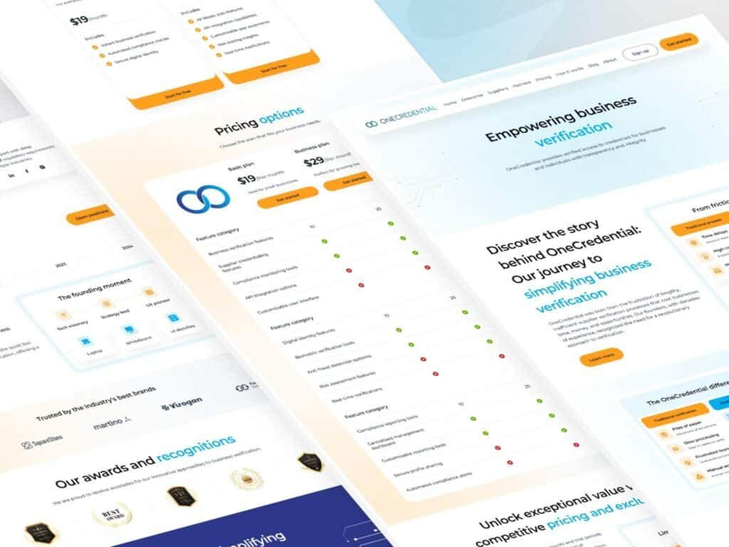 Responsive Business Verification Website UI/UX Design